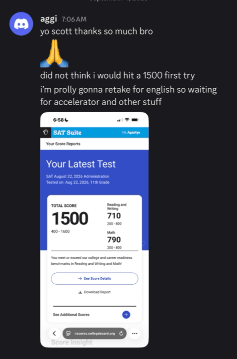 1500 Blueprint student testimonial